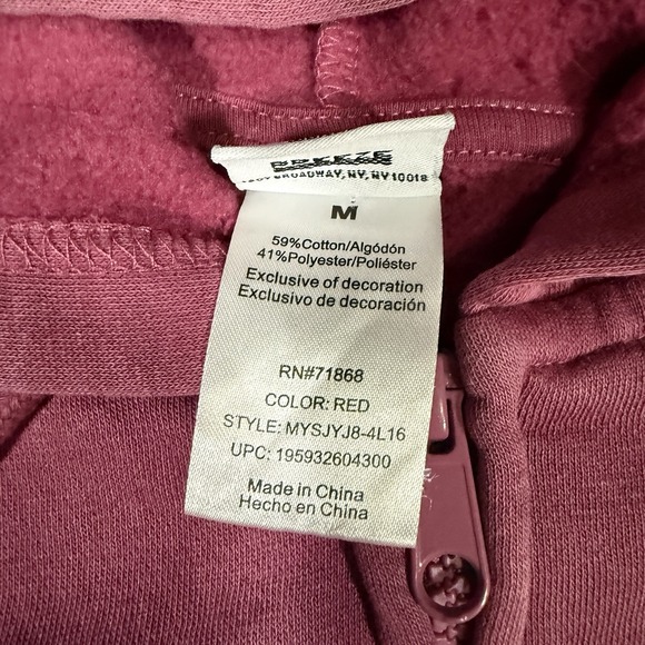 Vintage‎ Disney Mickey & Friends Hoodie Women's Medium Pink Zip Up Sweatshirt M - Picture 5 of 12